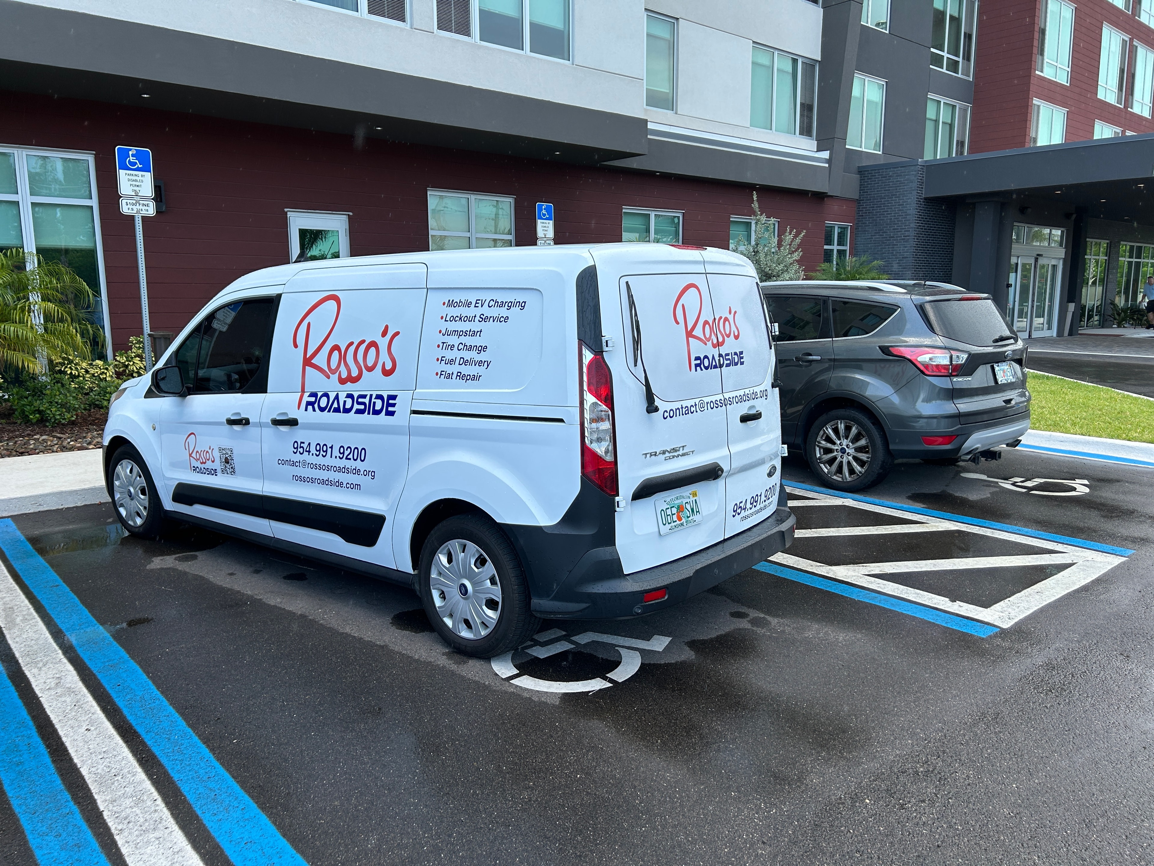 Rosso's Roadside service vans
